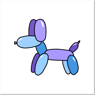 Blue and Purple Balloon Dog Posters and Art